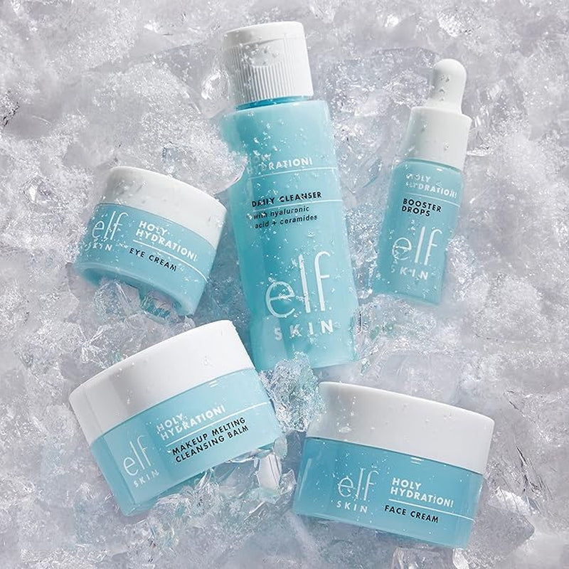 E.L.F.SKIN Holy Hydration Mini Kit,Cleanser Makeup Remover Moisturiser Eye-Cream