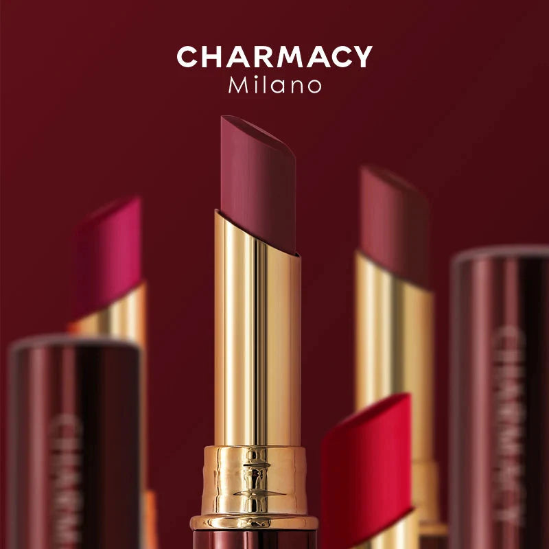 CHARMACY 16 Colors Waterproof Velvet Lipstick Easy to Wear Longstay Lip Stick Long-Lasting Matte Lip Makeup Cosmetic